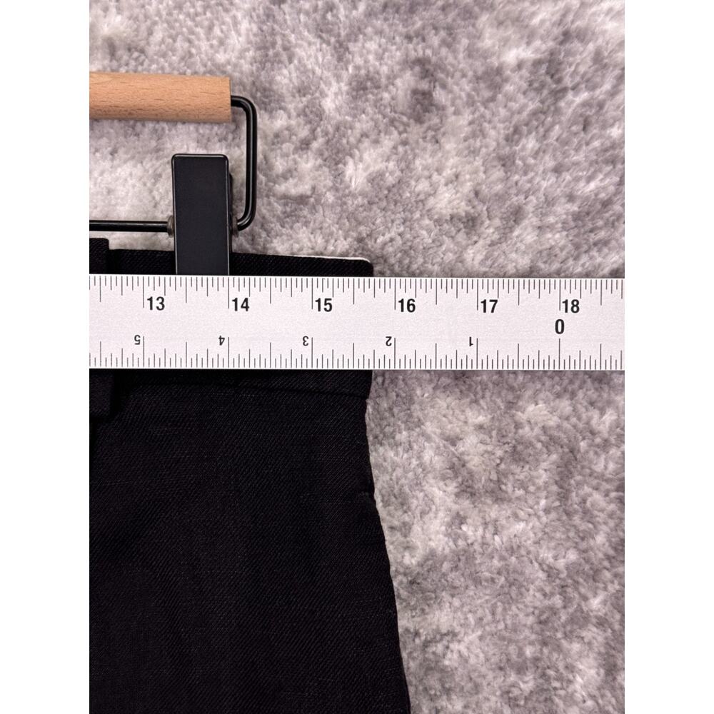 COS Pants 8 Womens Black Linen Wide Straight High Rise Trouser - Picture 3 of 8